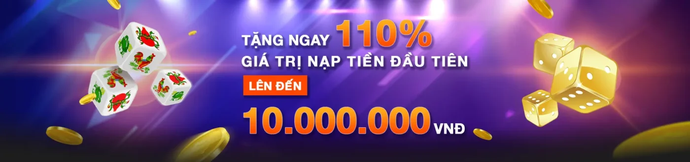 Tặng ngay 110%% giá trị nạp